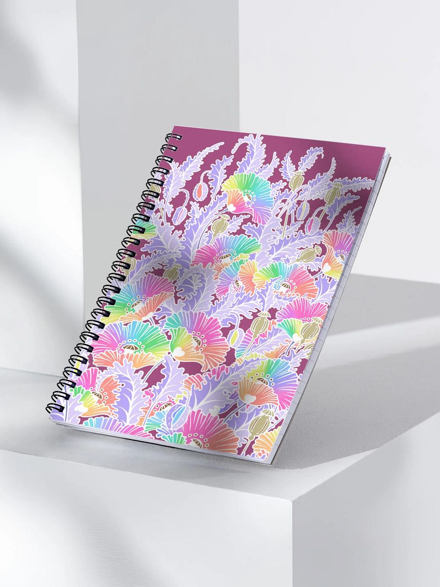 Rainbow Poppy Field Notebook product image (3)