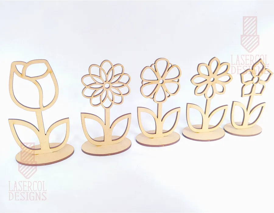 Flowers Bundle (Set 1-2-3-4) - Laser Cut Files product image (2)