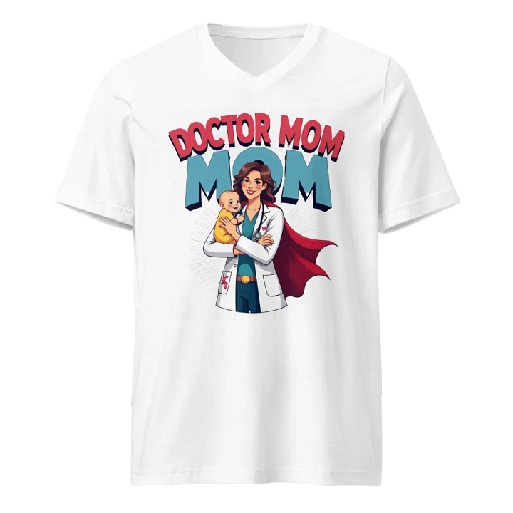 Doctor Mom Superhero v-neck T-ee product image (5)