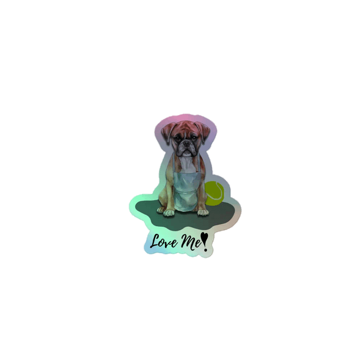 Apron Pup Holographic Sticker Sheet product image (1)