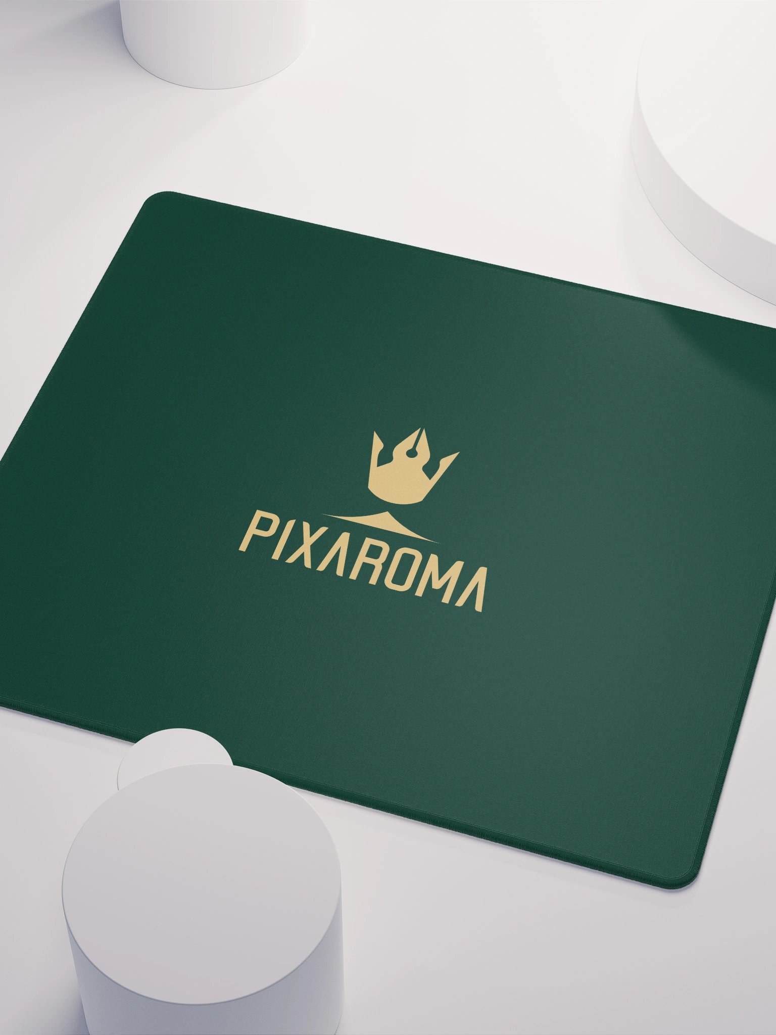 Pixaroma Gold Logo Gaming Mouse Pad (Green Edition) product image (5)