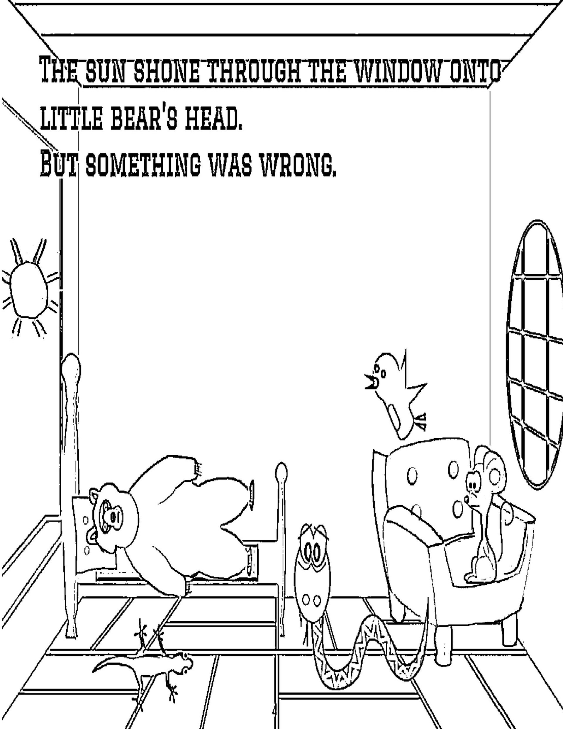 The Angry Little Bear 8.5 x 11 Full Page Coloring Book-Anger Management Lesson product image (2)