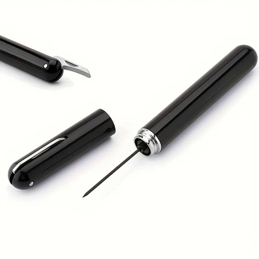 Portable Stainless Steel Wine Bottle Opener With Foil Cutter product image (3)