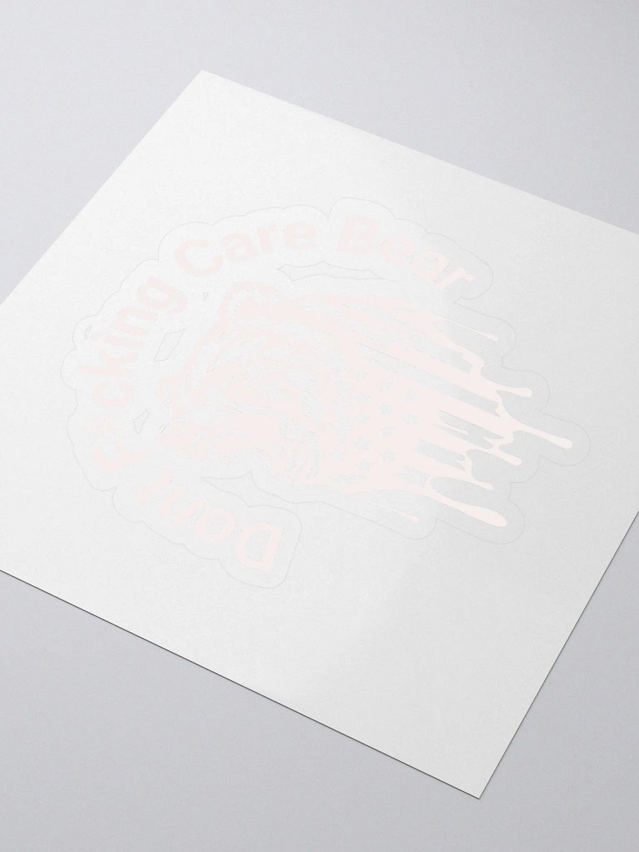 White Grizzly Dont F*cking Care Bear Stickers product image (3)