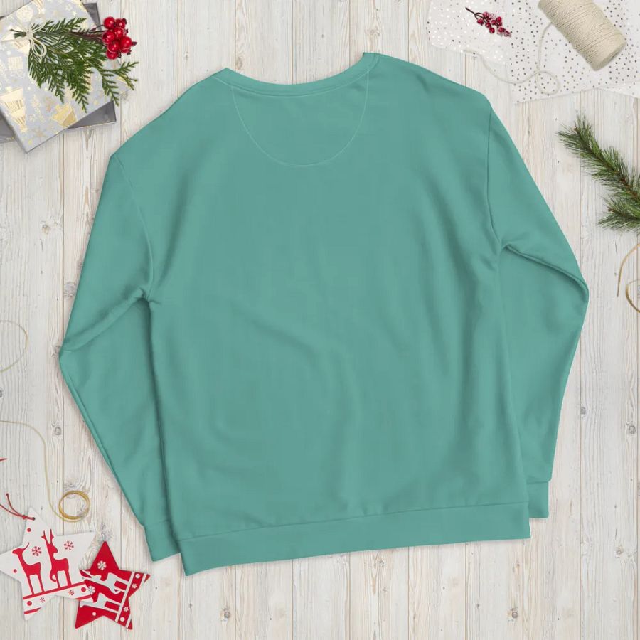 Plain Turquoise Green True Summer Unisex Recycled Polyester Heavyweight Premium Sweatshirt by Treasure Pie product image (12)