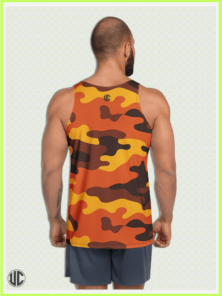 Savage Sunset Orange Camo – Men’s Tank Top product image (2)