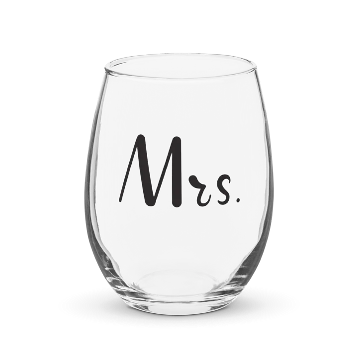 Elegant Mrs Stemless Wine Glass product image (1)