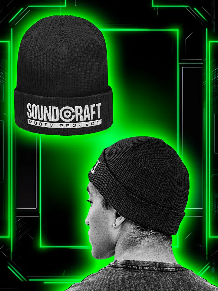 Soundcraft Embroidered Organic Ribbed Beanie by Beechfield product image (1)