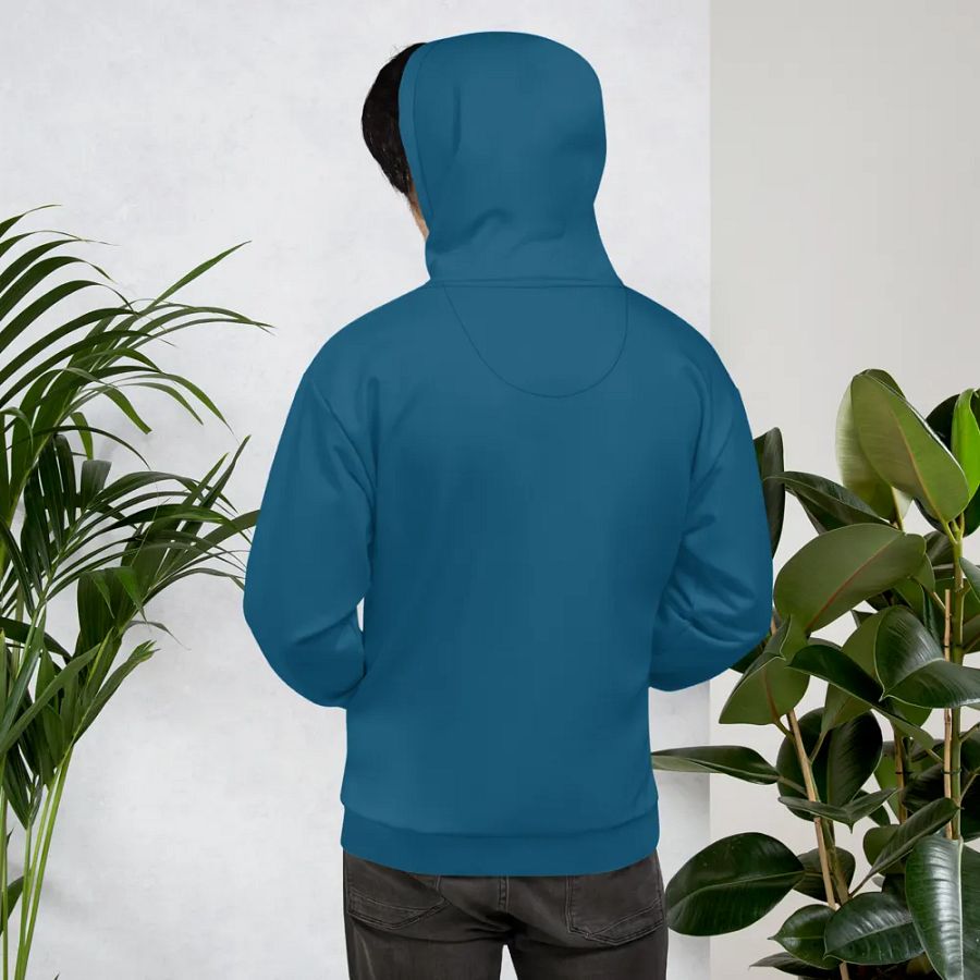 Plain Dark Blue True Summer Unisex Recycled Polyester Heavyweight Premium Hoodie by Treasure Pie product image (11)