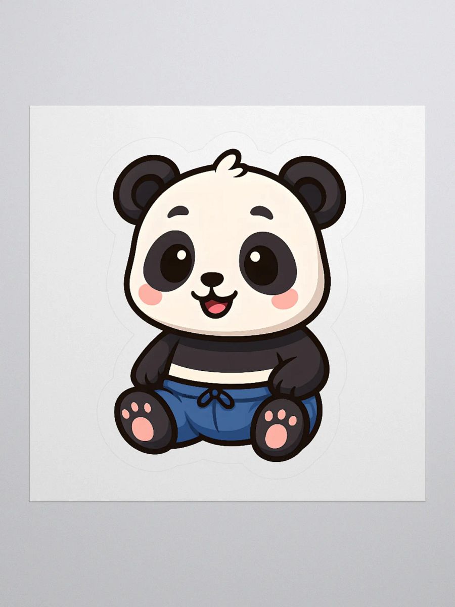 Cute Sticker of Panda in Swim Trunks product image (1)