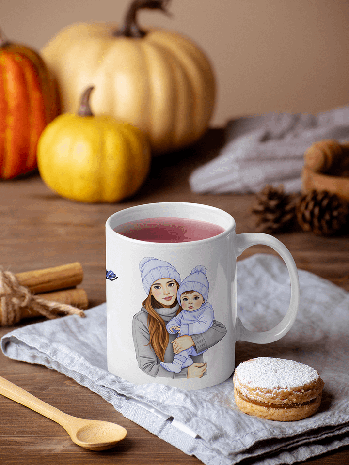 💙Sip in Style, Supermom!💙 (Blue eyes, Brown hair) product image (1)