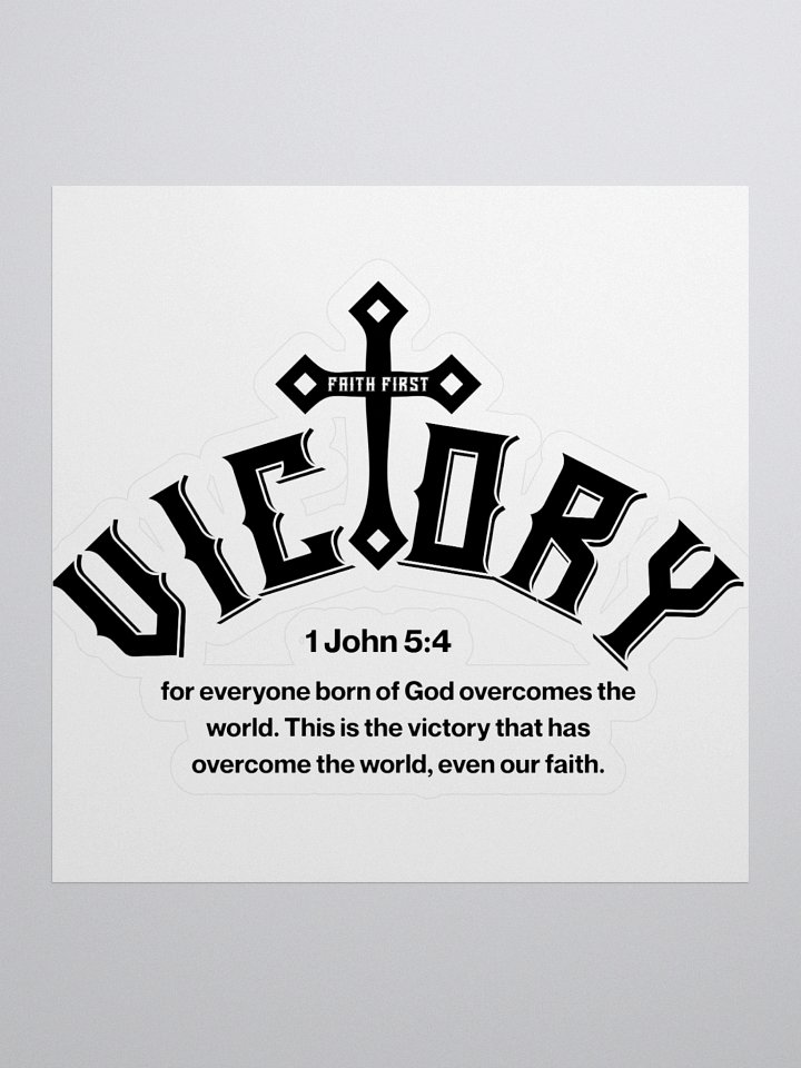 1 John 5:4 - Victory Kiss Cut Stickers product image (1)