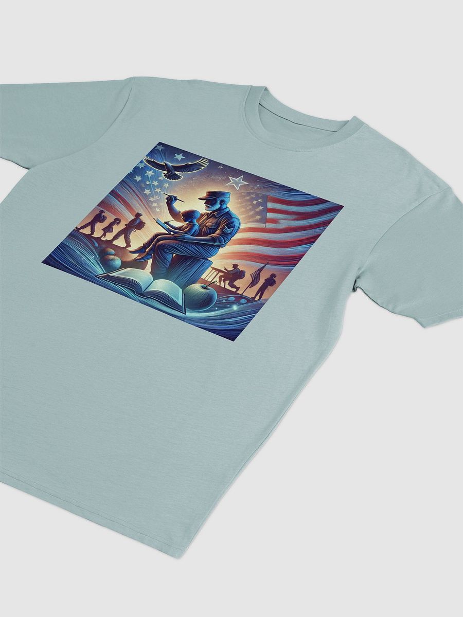 Patriotic Soldier and Child Illustration Tee product image (26)