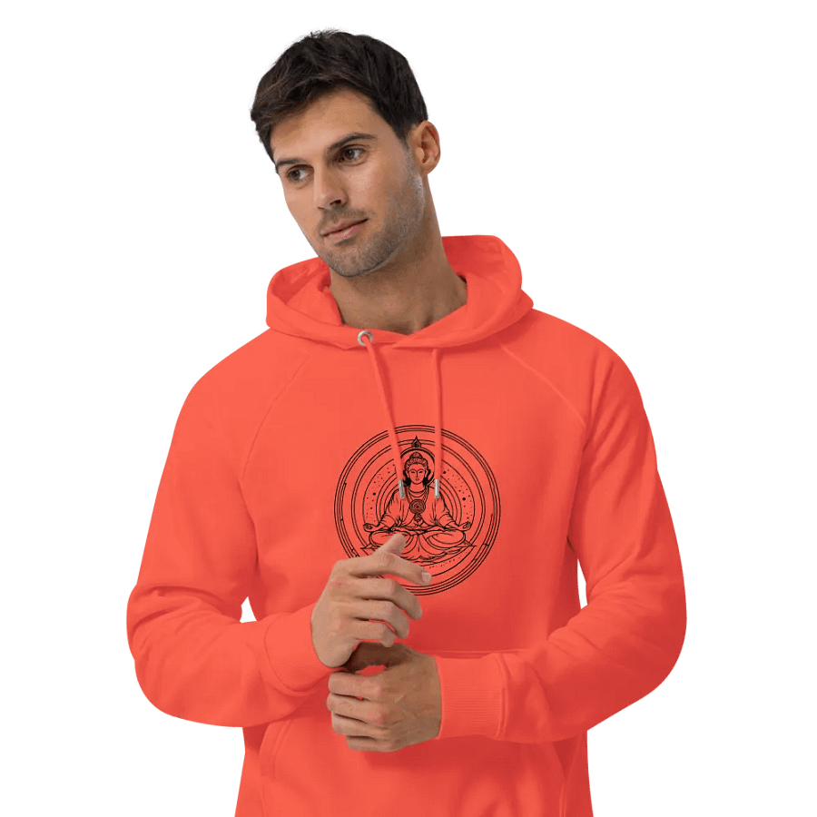 [Meditation 3 - Black] - Unisex Eco Raglan Hoodie product image (12)