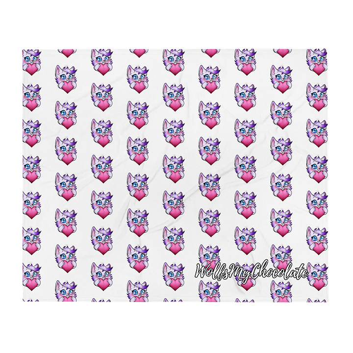 Wolfy Hearts Throw Blanket product image (1)