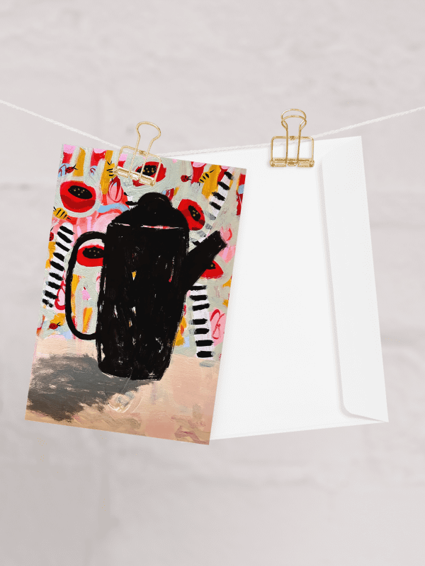 Red Zinger Greeting Card – A Print of an Original Painting product image (2)