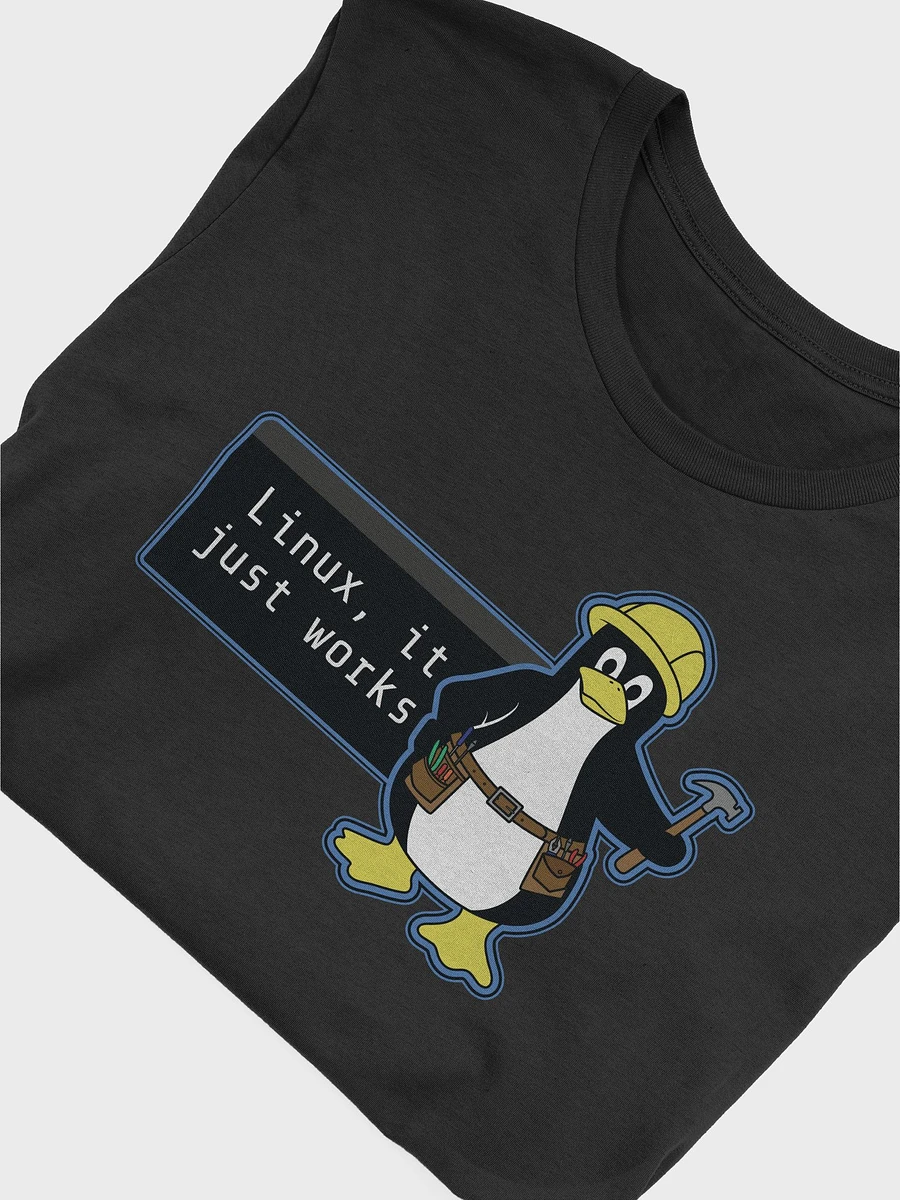 Linux it just works t-shirt - blue outline product image (38)