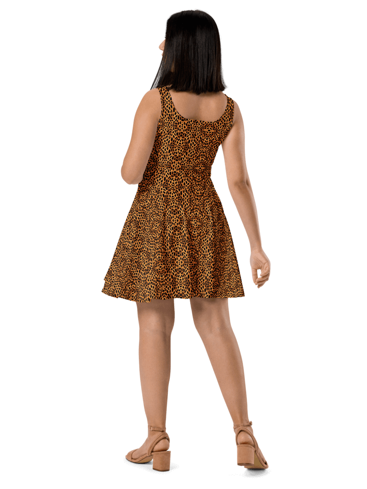 Wild Elegance: Jaguar Print Skater Dress for Statement Style product image (6)