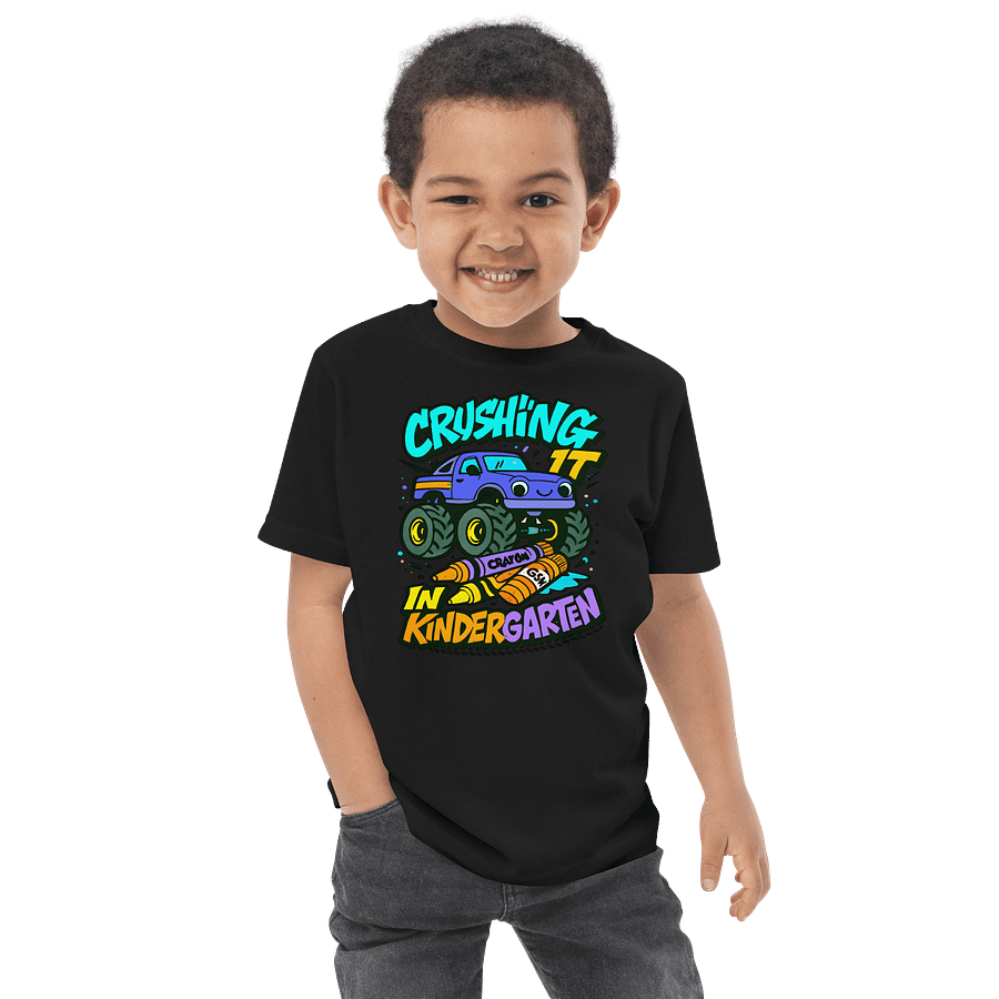Kindergarten Crusher Monster Truck Toddler Tee product image (8)