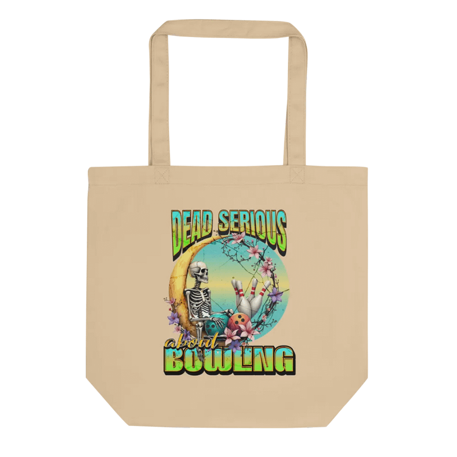 Dead Serious About Bowling Skeleton Tote Bag product image (1)