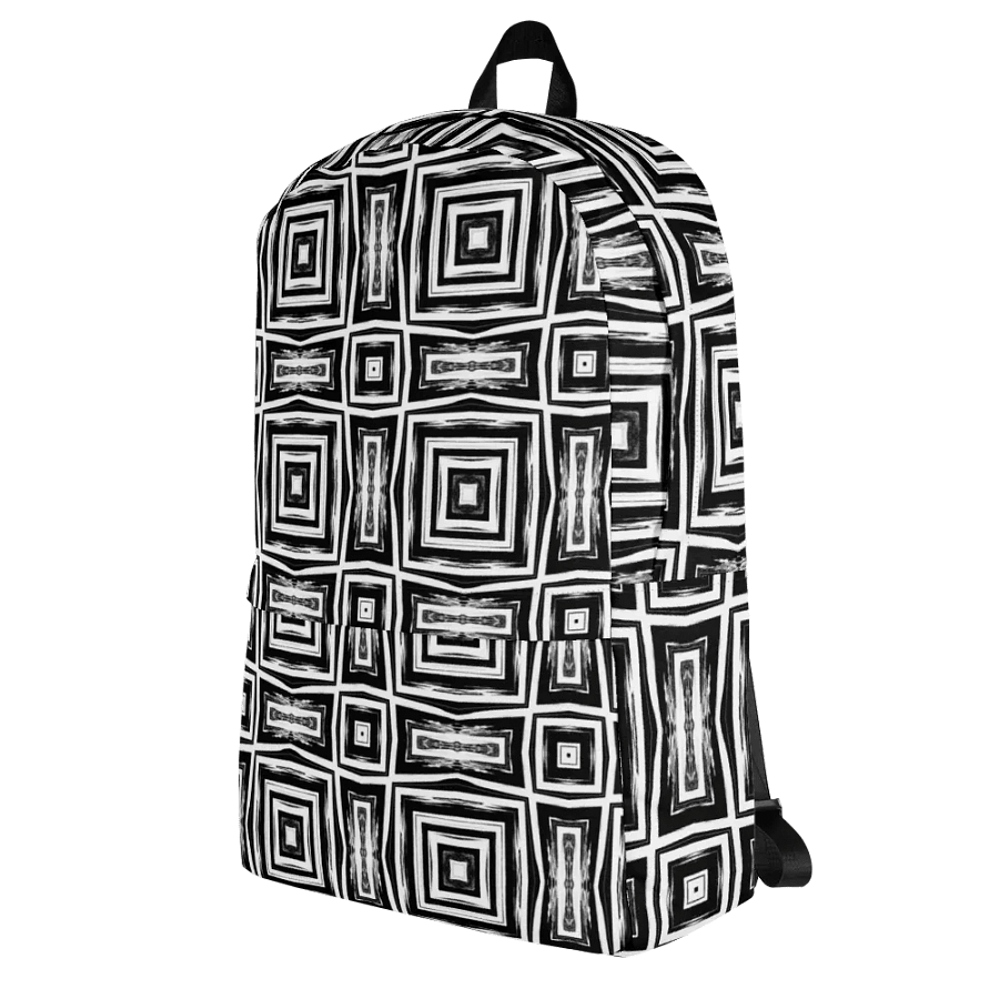 Abstract Monochrome Repeating Pattern Back Pack product image (8)
