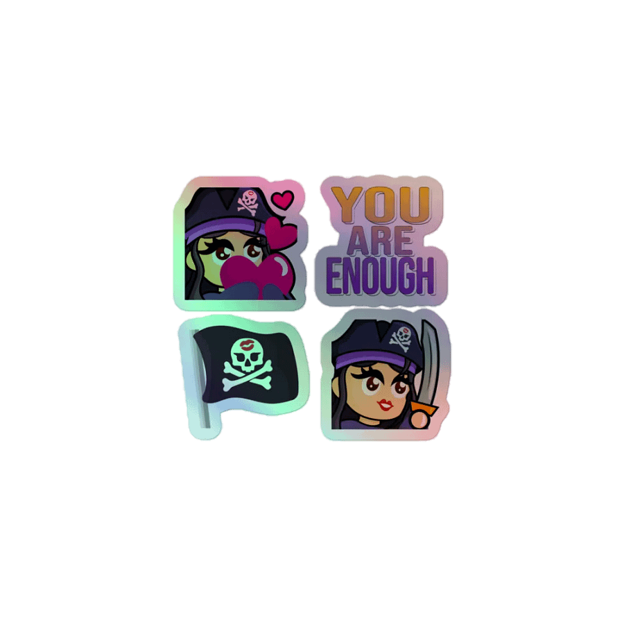 Mint Emote Holo Stickers product image (1)