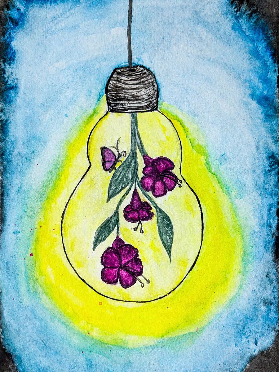 Butterfly in Lightbulb Print product image (1)