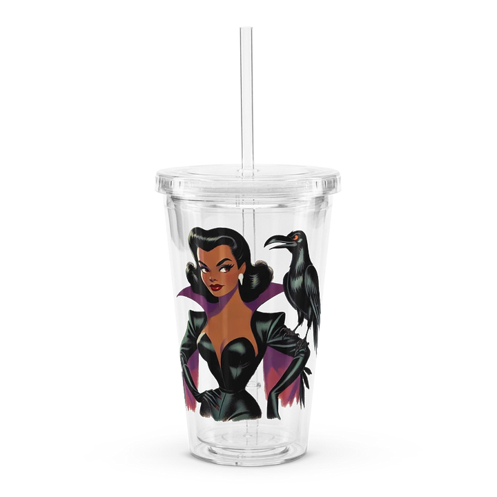 Woman and Raven Double Wall 16 oz Tumbler with Straw product image (2)