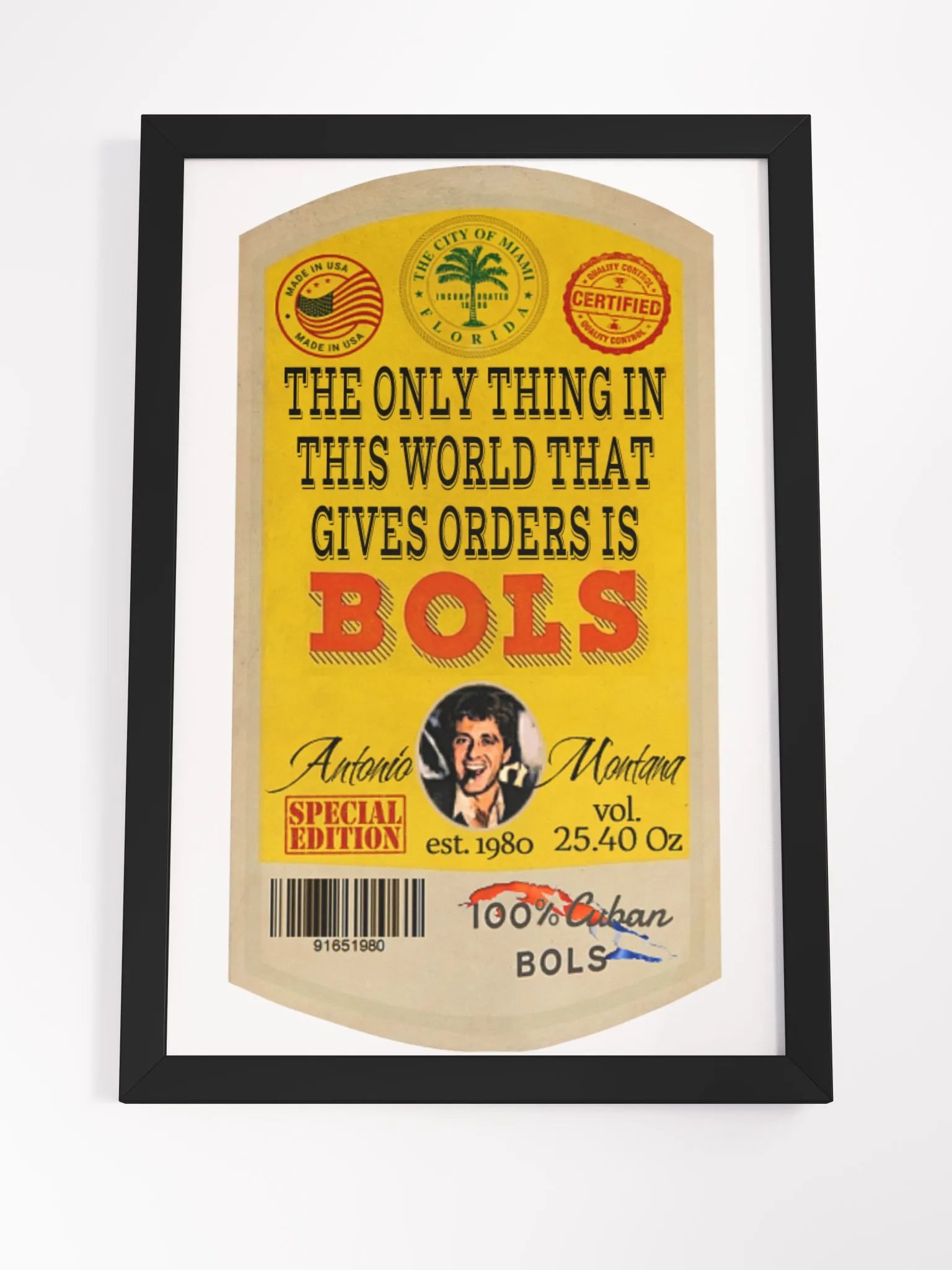 Antonio Montana's BOLS Gin Framed High-Quality Matte Poster (in) product image (4)
