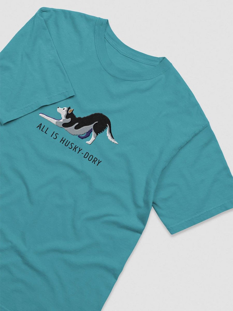 All Is Husky-Dory T-Shirt(Embroidered) of a Siberian Husky product image (5)