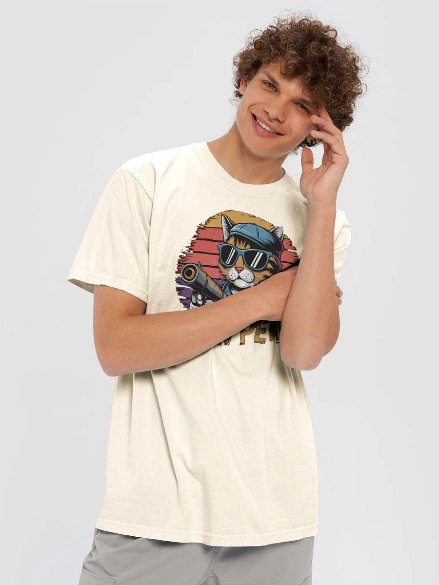 Cool Cat Sunset PEW PEW T-Shirt product image (5)