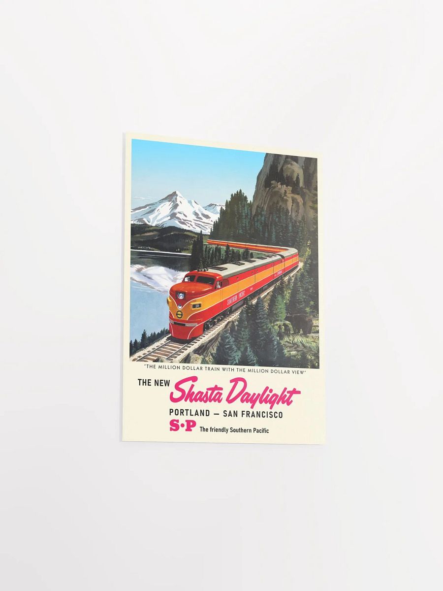 Shasta Daylight, USA, 1960s — retro train poster, vintage train art, train print, retro travel wall art product image (8)