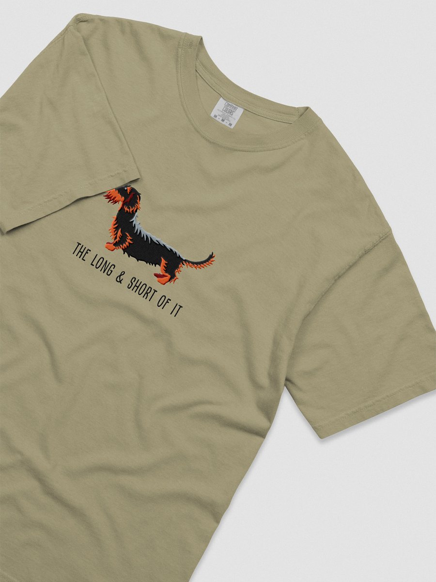 The Long & Short of It T-Shirt(Embroidered) of a Wirehaired Dachshund(Black & Tan) product image (28)