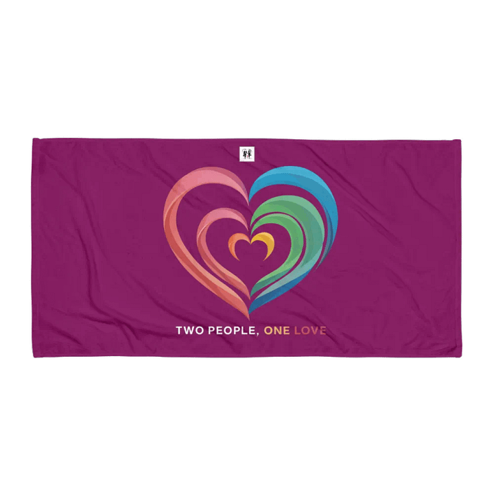 Two people One Love Rainbow Towel product image (1)