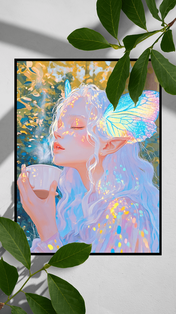 Butterfly Pea Tea On Matte Poster Paper product image (1)