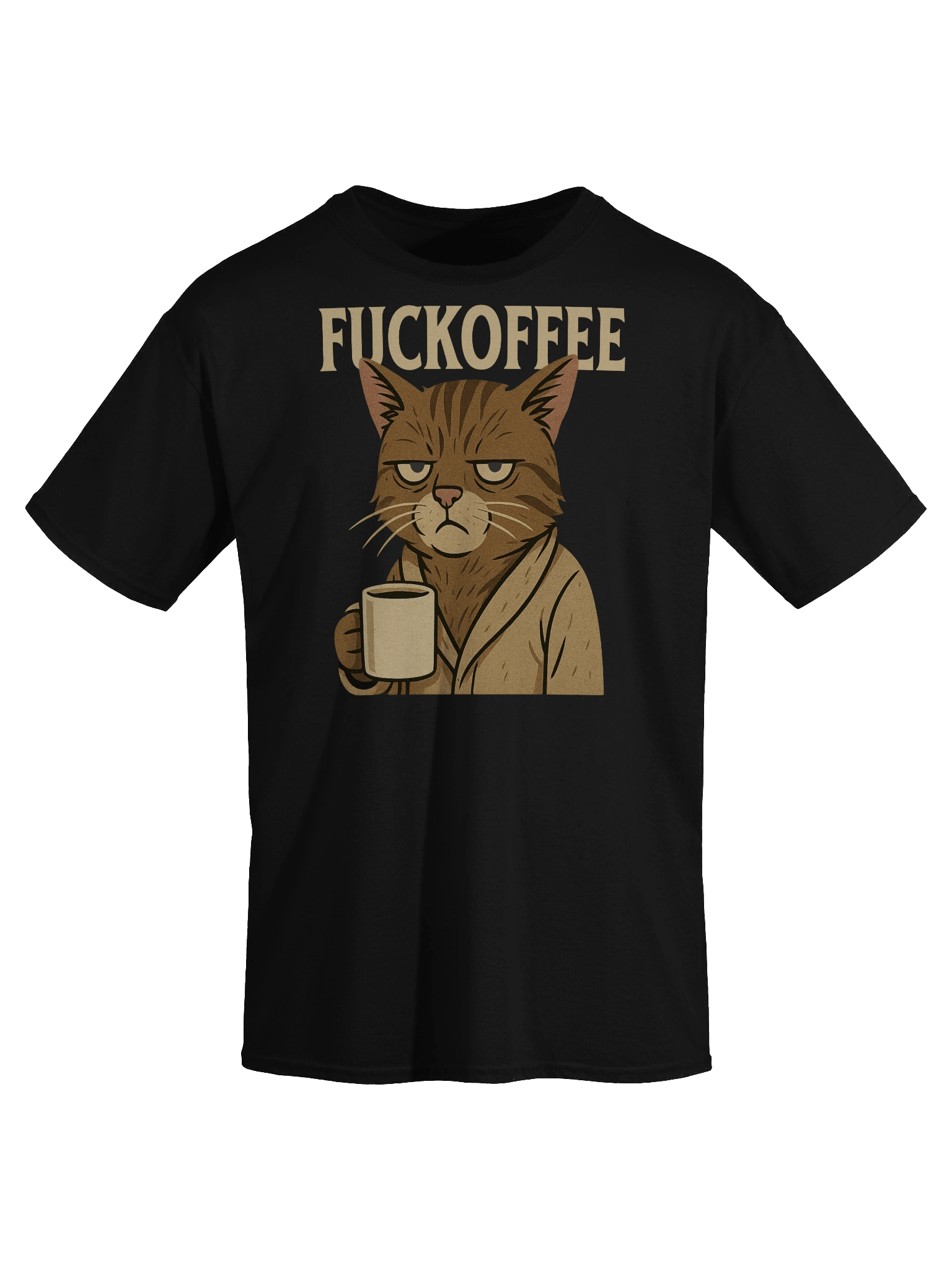 FUCKOFFEE T-Shirt – Moody Cat Coffee Humor Tee product image (3)