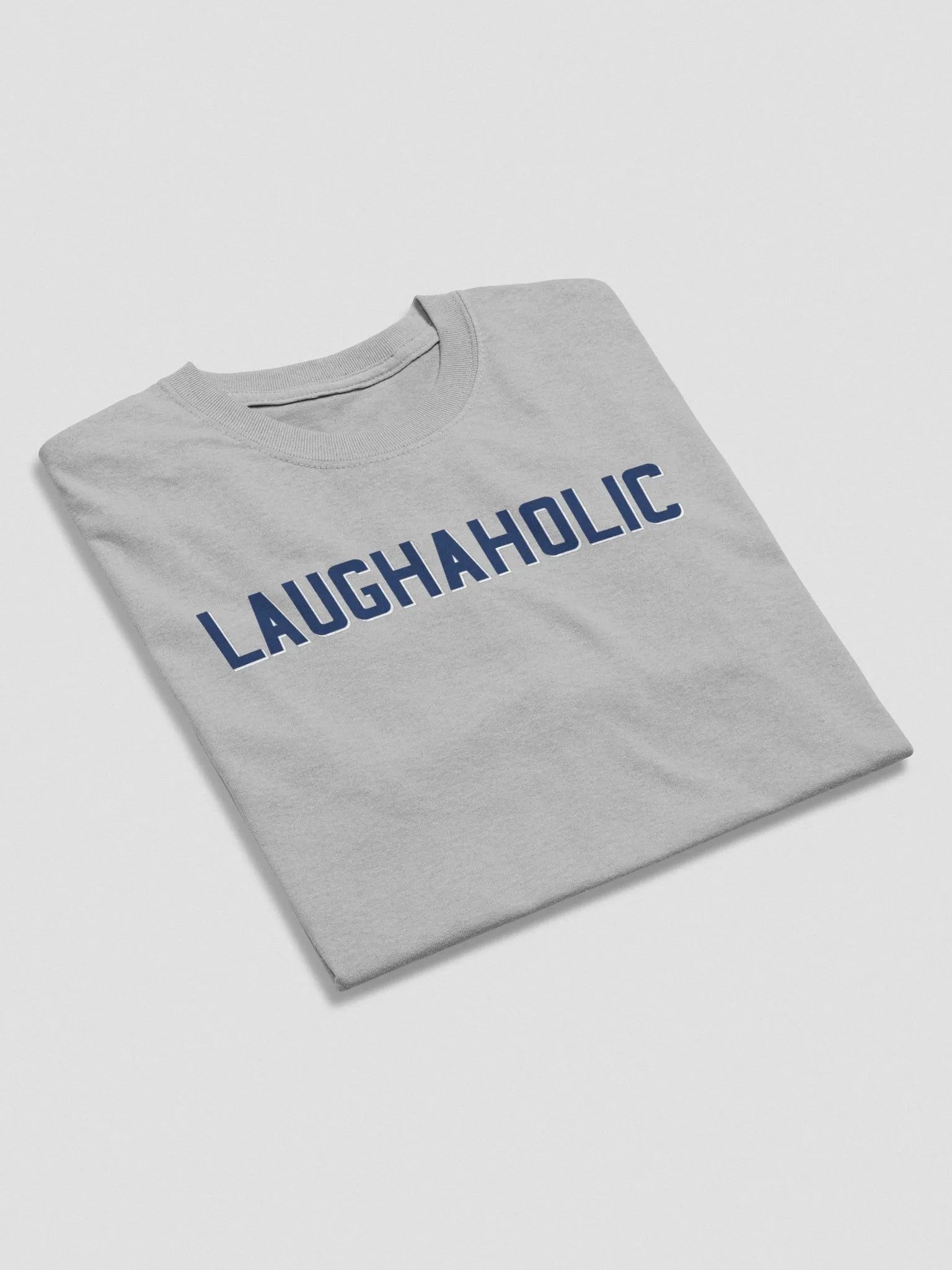 Laughaholic T-Shirt (Grey and Navy) product image (7)