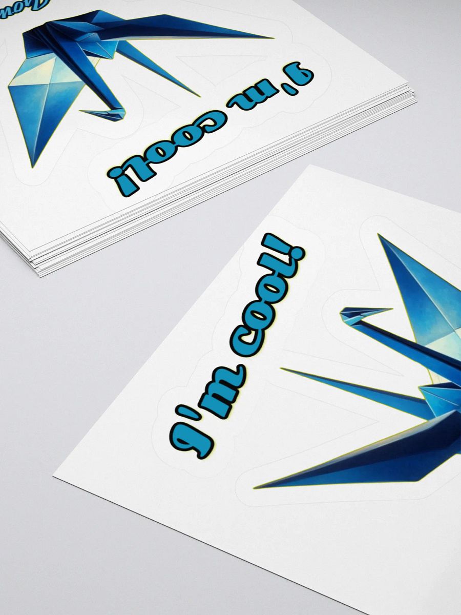 Cool Origami Crane Kiss-Cut Stickers product image (10)