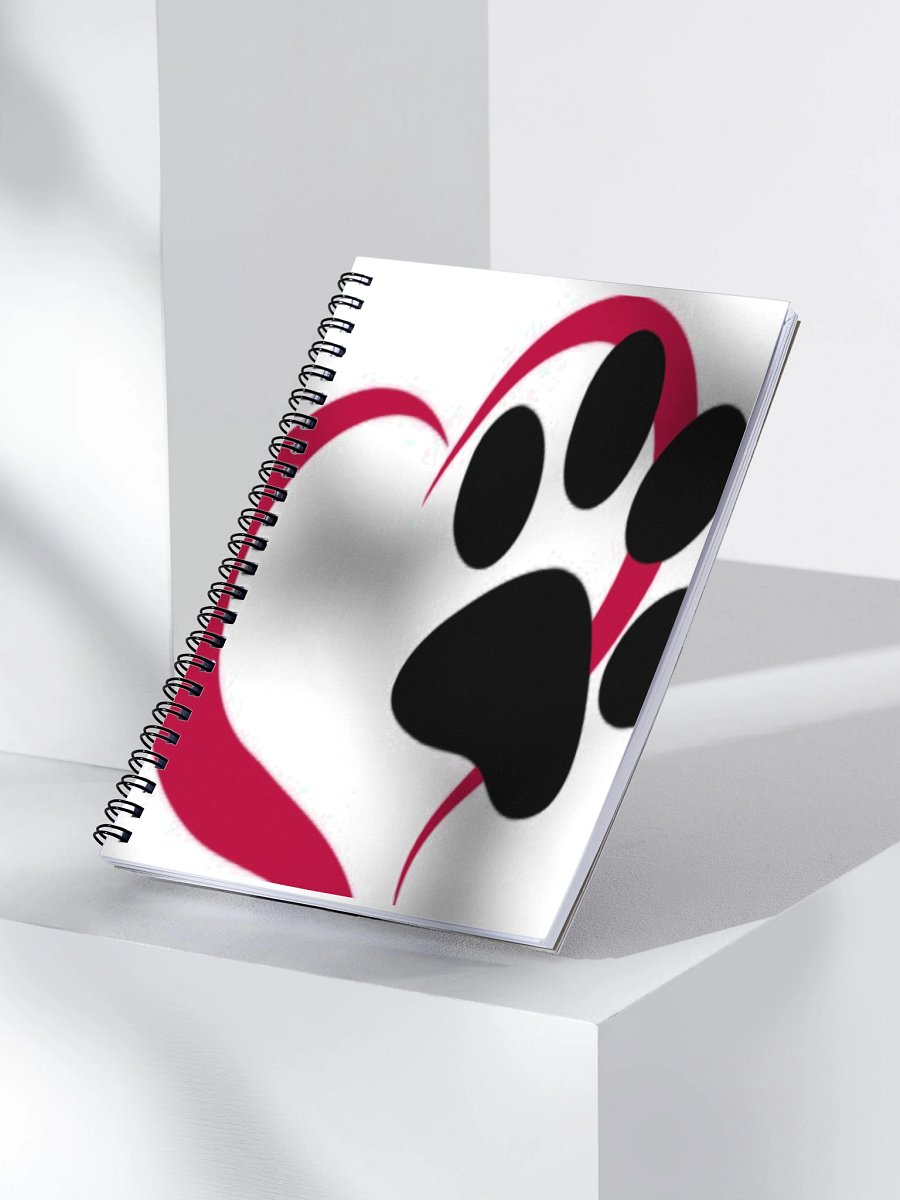Paw Print Heart Spiral Notebook product image (3)