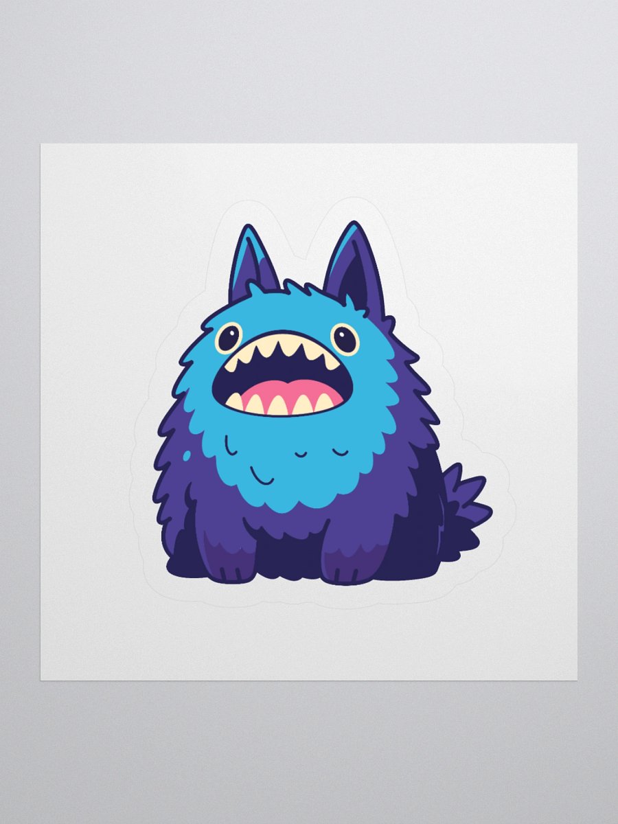Chompchi Alpaca Kiss Cut Sticker – Cute Fluffy Cartoon Vinyl Decal product image (1)