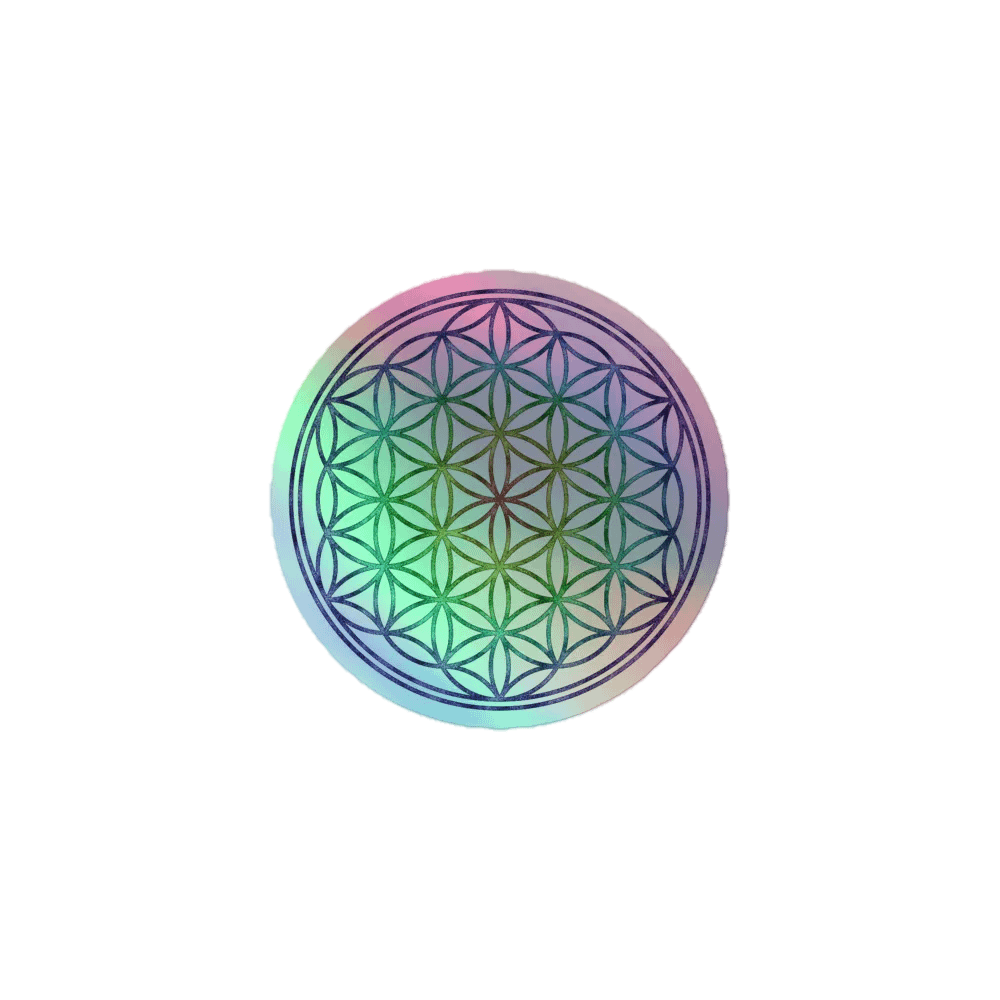 Flower of Life Kiss-Cut Holographic Sticker Sheet product image (1)