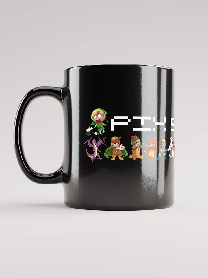 Pix Stitch Character Black Glossy Mug product image (1)