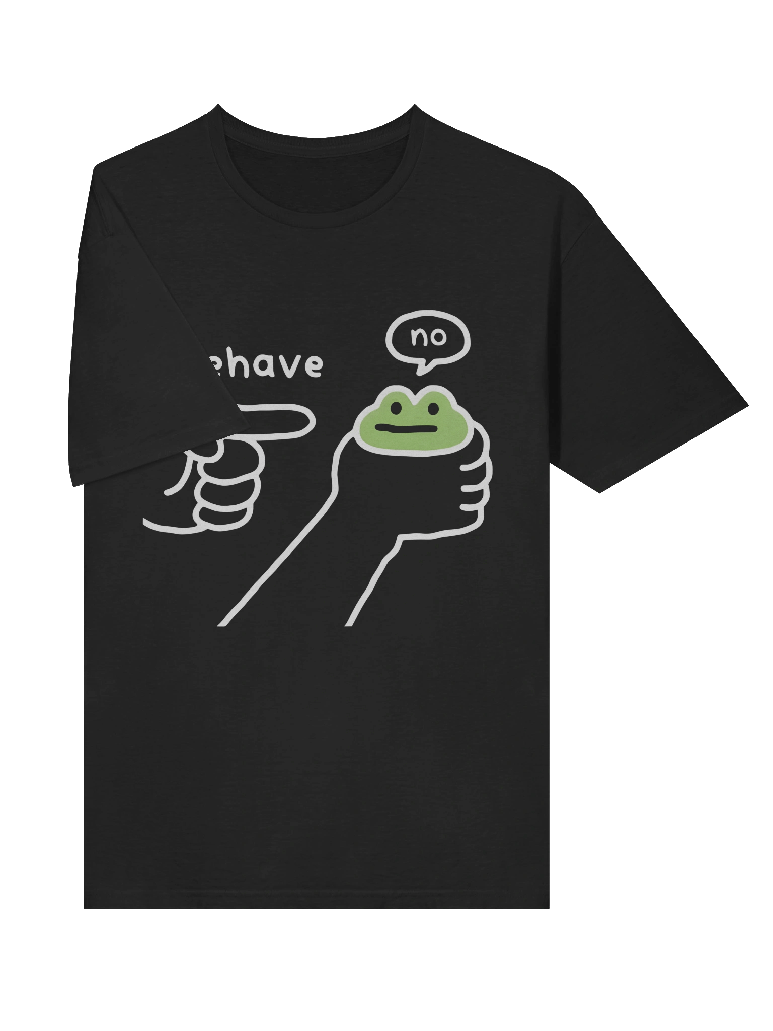 Dishonest Frog Washed Behave No T-shirt product image (3)