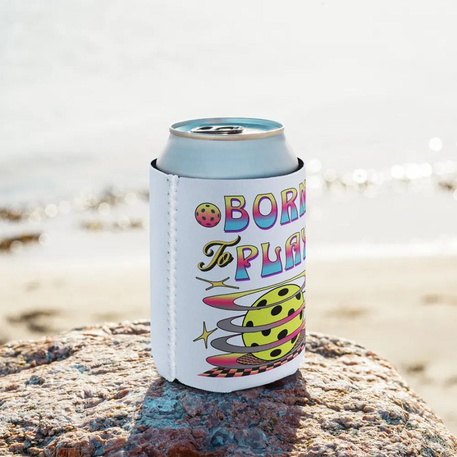 Born To Play Pickleball Playful Ballin' Can Cooler product image (10)