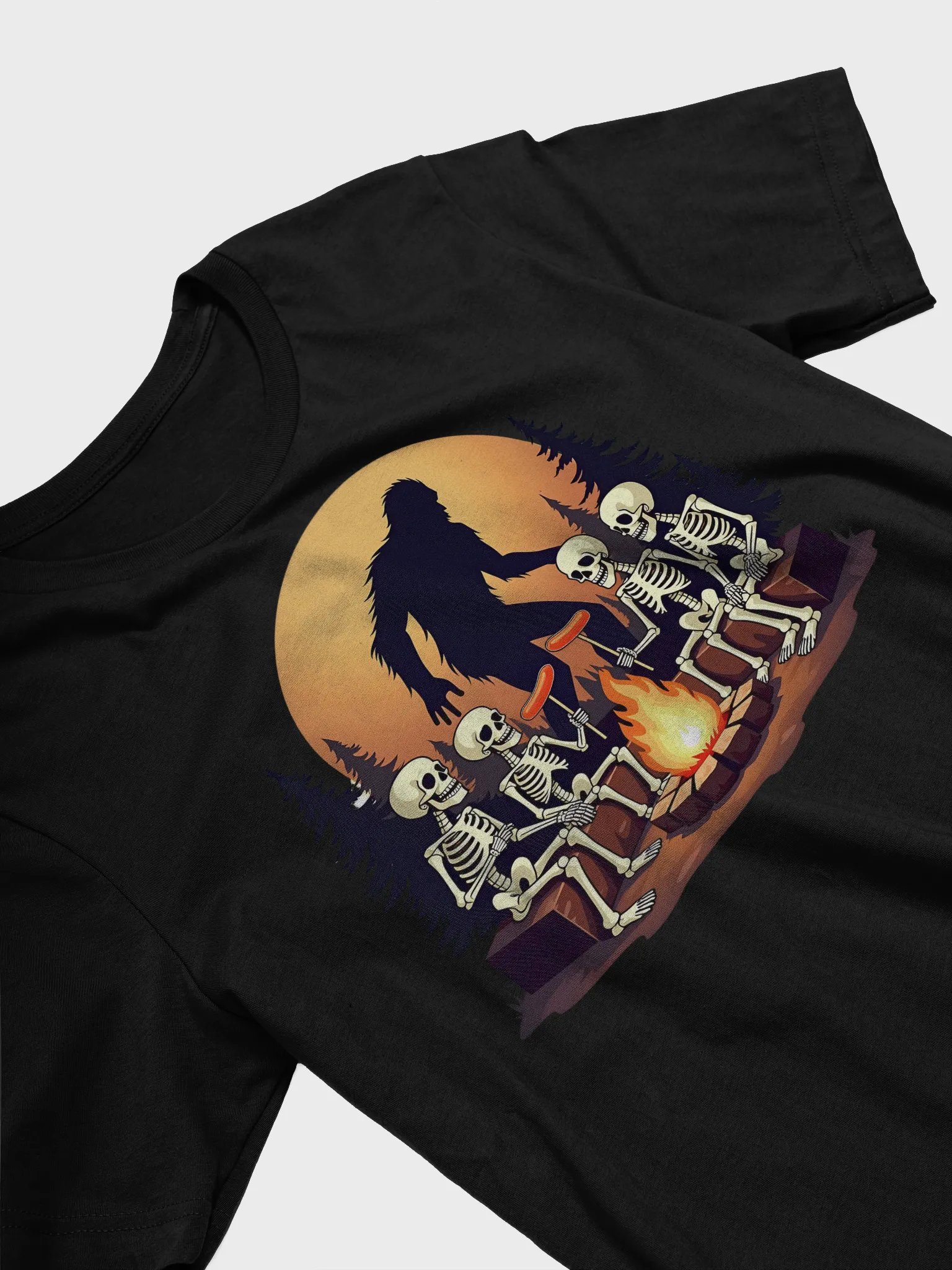 Bigfoot Campfire Skeletons Funny Cryptid Halloween Camping product image (4)