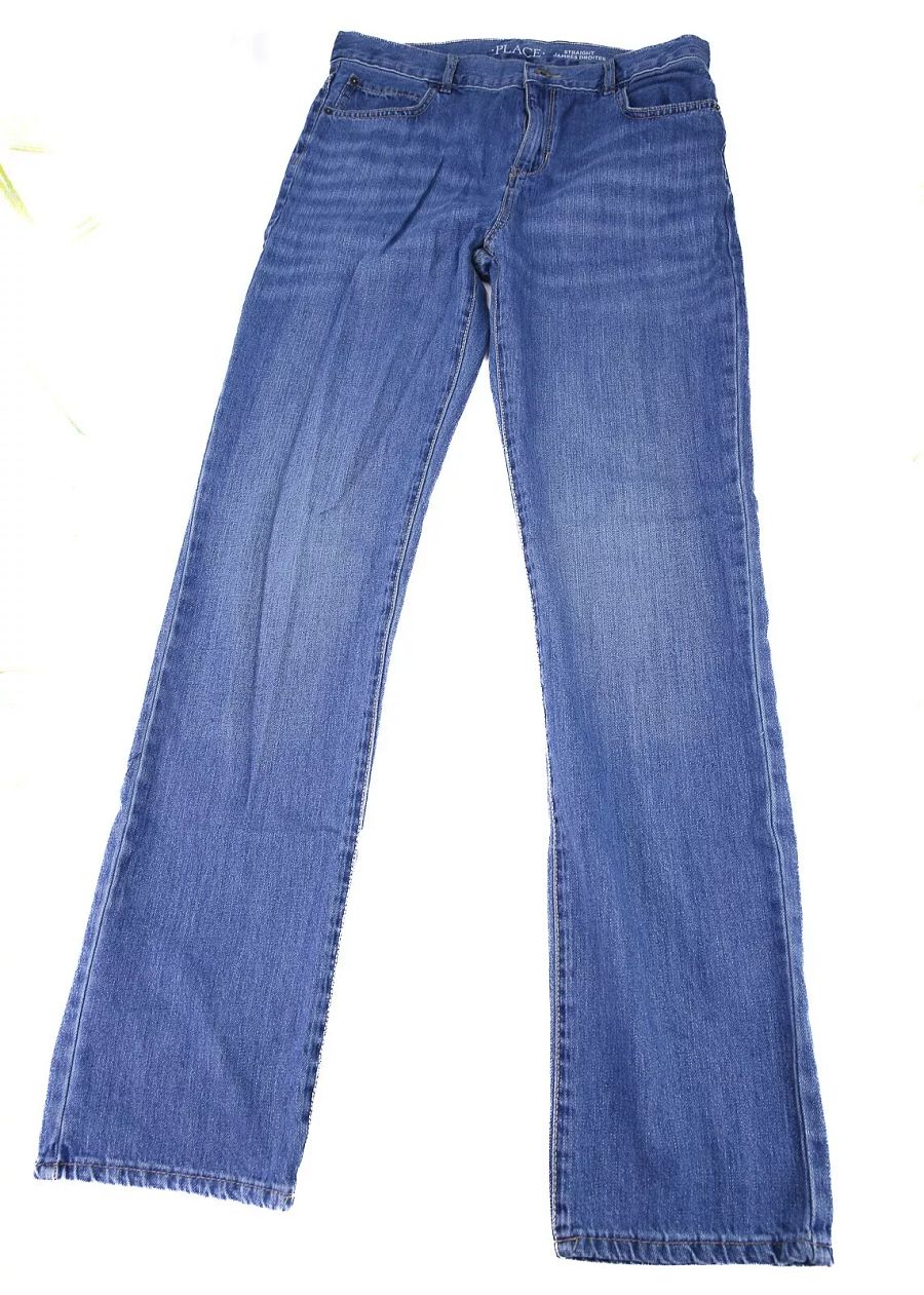 The Childrens Place Jeans Girls 18 Straight Leg Adjustable Whiskers NWT NEW product image (1)