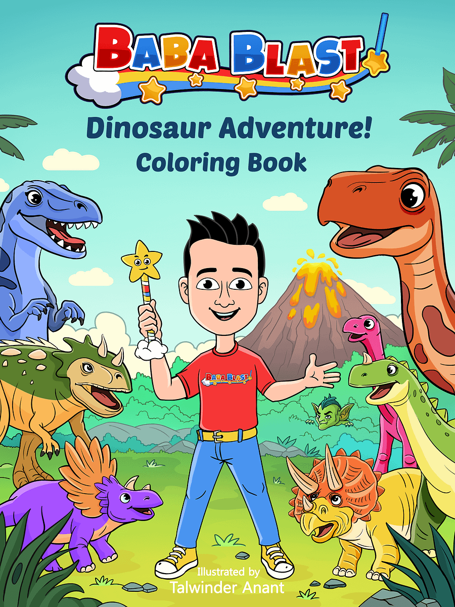 Baba Blast Dinosaur Adventure Coloring Book product image (1)