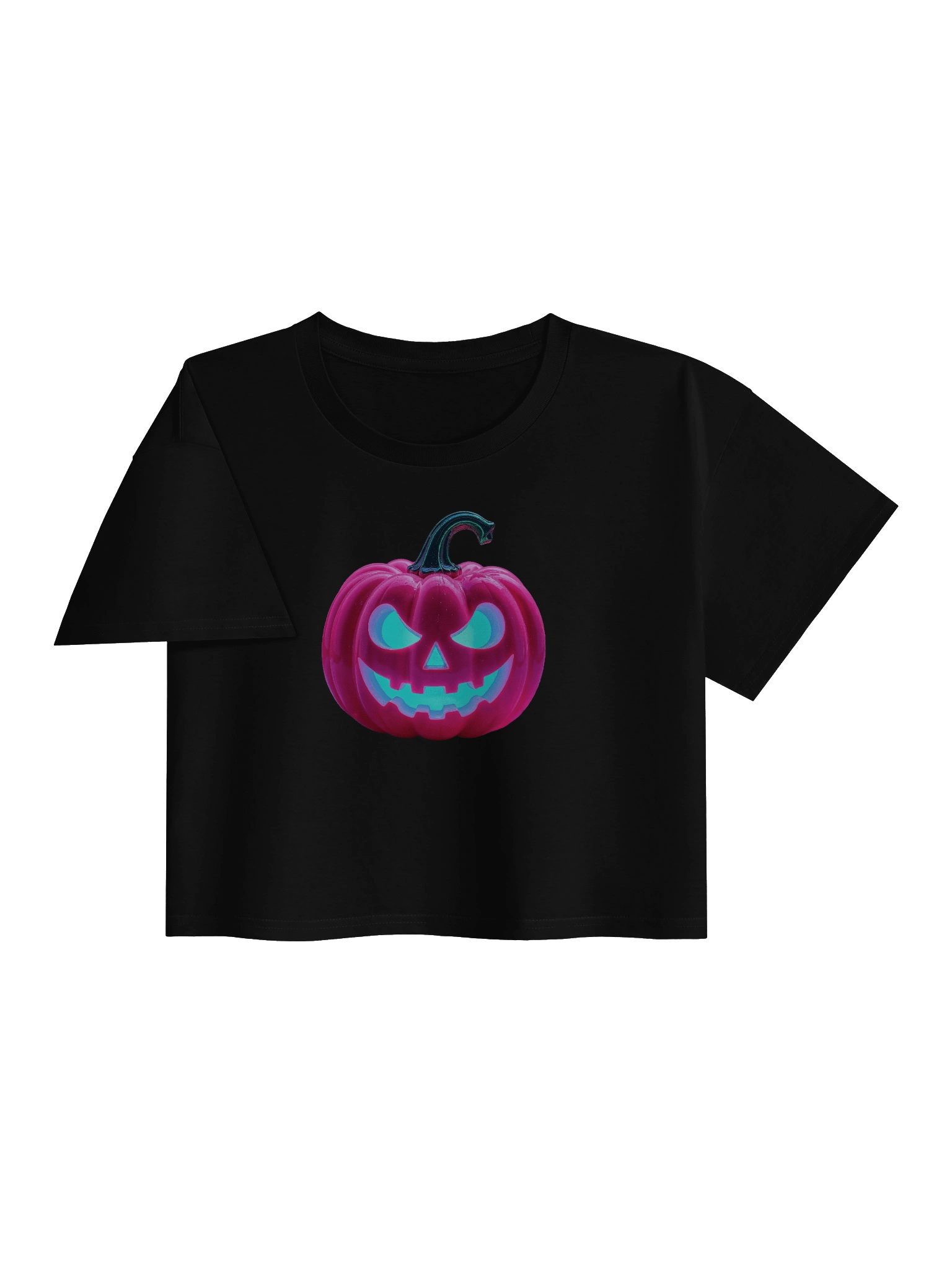 Andromeda Siren Spooky Chic Neon Pumpkin Crop Top product image (3)