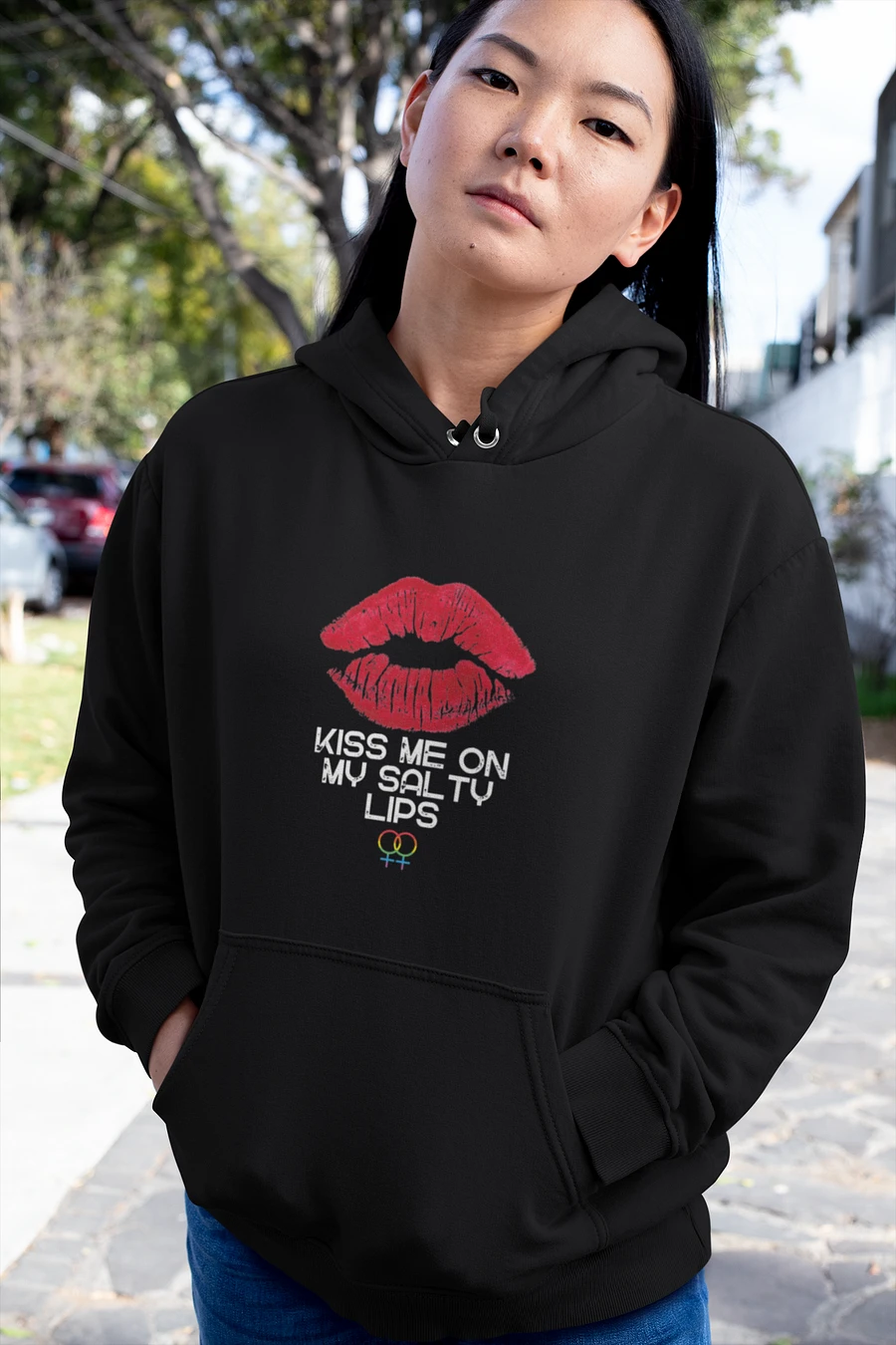 LGBTQ+ Kiss Me On My Salty Lips Hoodie (dark) product image (19)