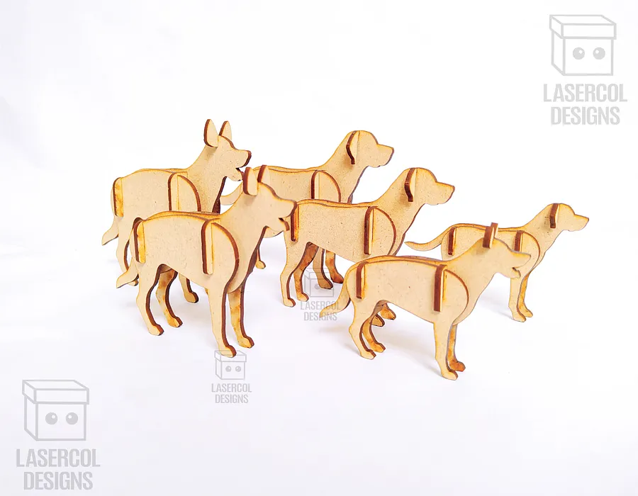 Dogs 3d Puzzle (3 Sizes) Set 1 - Laser Cut Files product image (5)